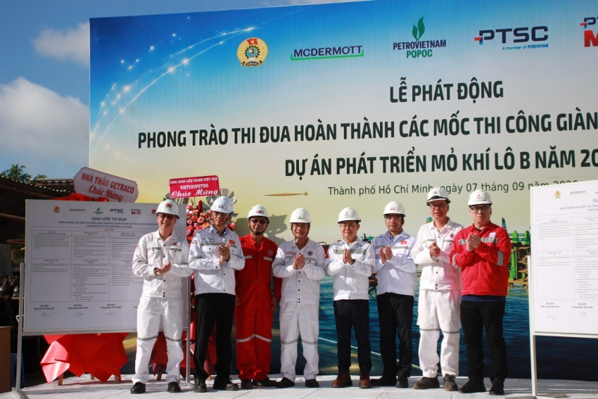 XNXL Vietsovpetro phát động thi đua cao điểm hoàn thành Giàn tiện ích và nhà ở Dự án Lô B