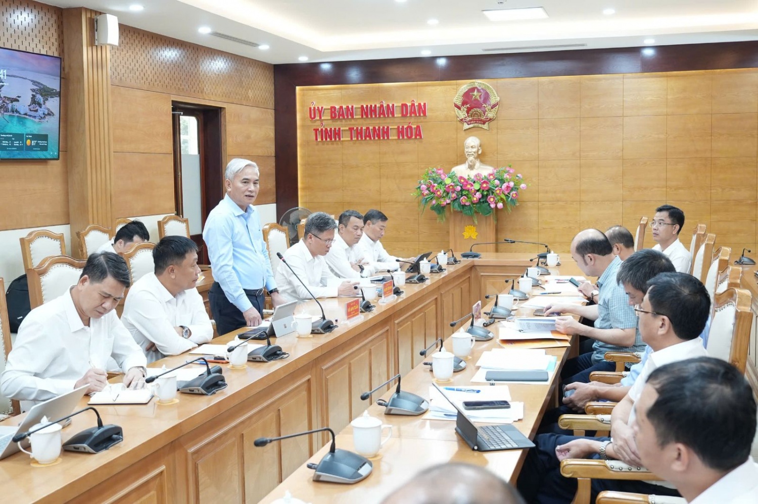 TKV và tỉnh Thanh Hóa trao đổi tháo gỡ khó khăn, thúc đẩy hoạt động sản xuất kinh doanh trên địa bàn Dự án Điều chỉnh khai thác và chế biến quặng Cromit Cổ Định