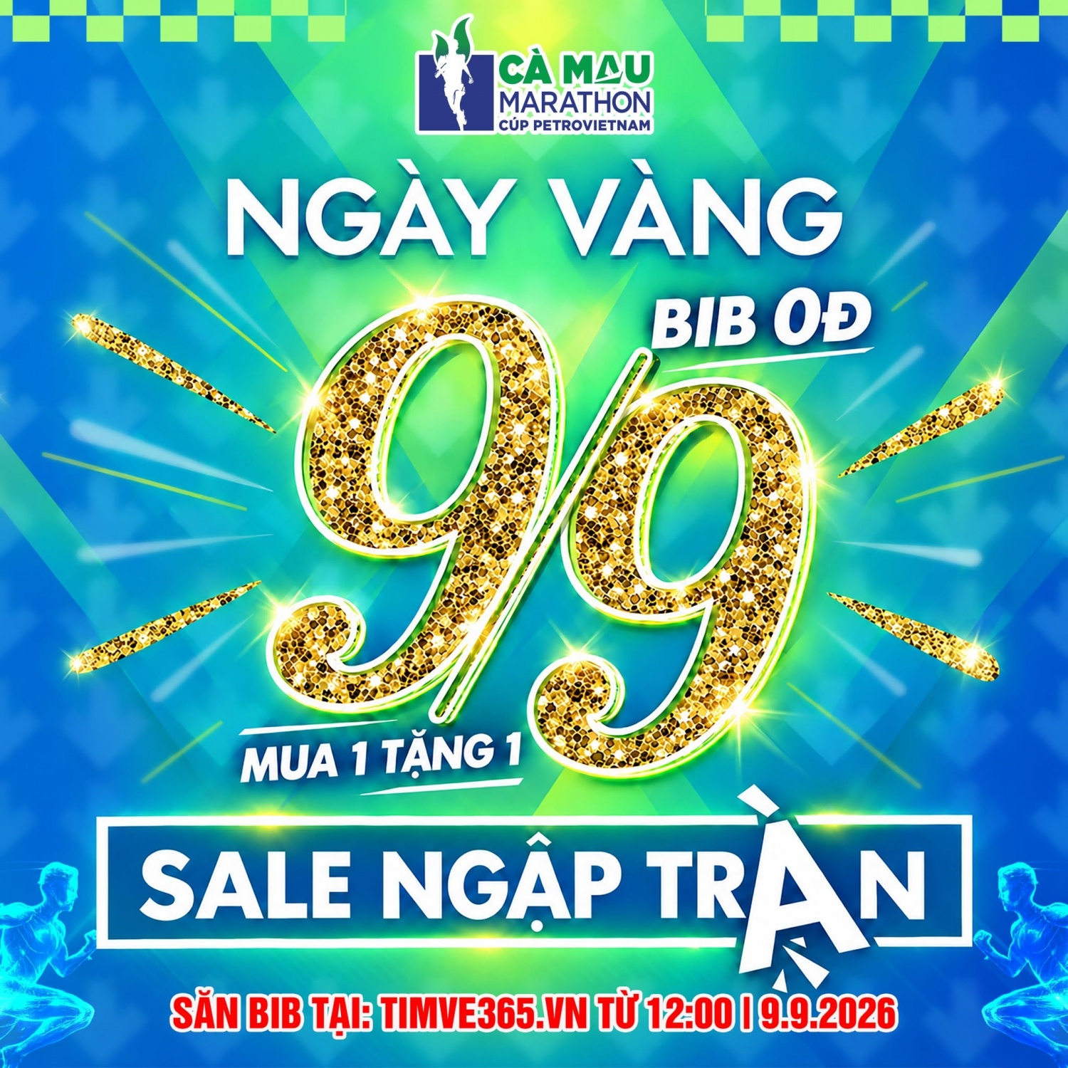 Cà Mau Marathon 2026 - Cúp PETROVIETNAM triển khai chương trình ưu đãi đặc biệt trong ngày 9/9