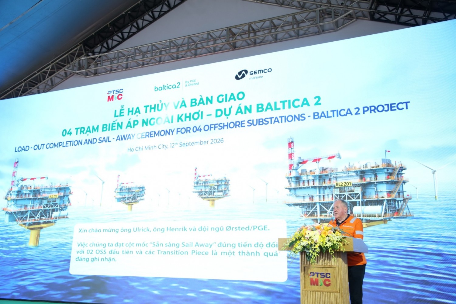 PTSC M&C xuất khẩu bốn trạm biến áp ngoài khơi Baltica 2 đến thị trường châu Âu