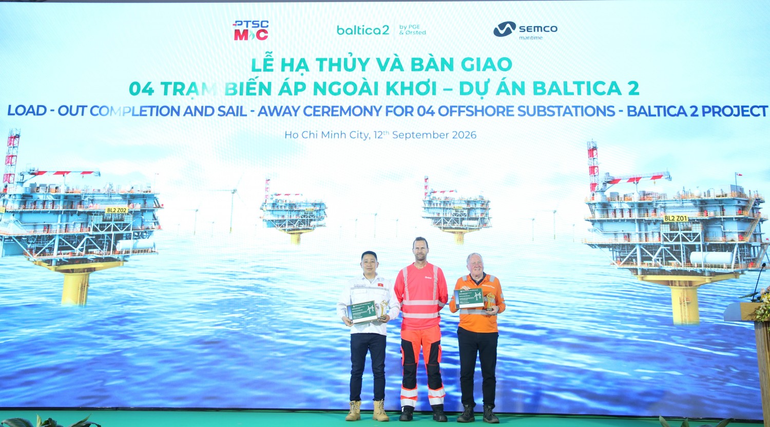 PTSC M&C xuất khẩu bốn trạm biến áp ngoài khơi Baltica 2 đến thị trường châu Âu