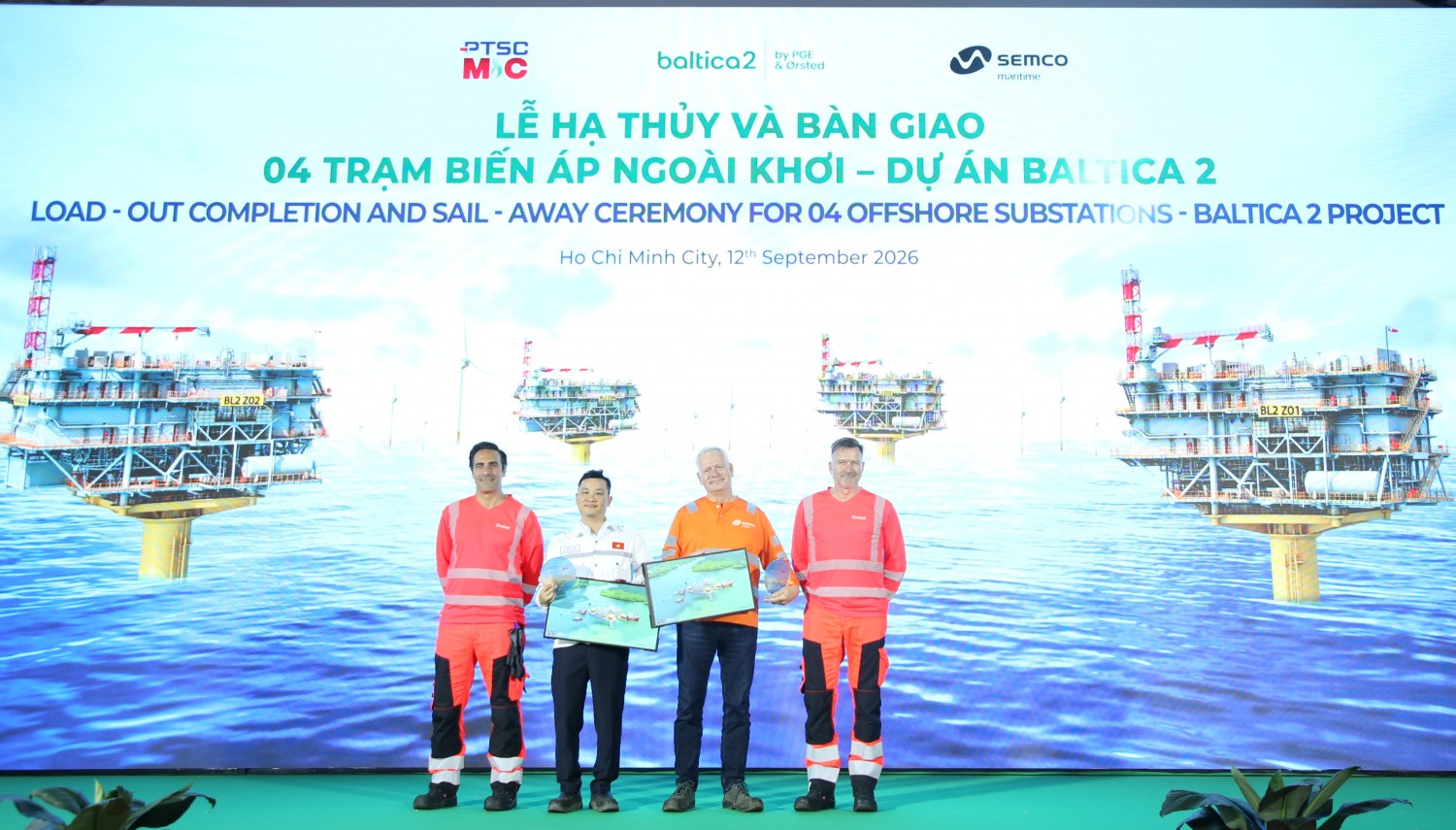 PTSC M&C xuất khẩu bốn trạm biến áp ngoài khơi Baltica 2 đến thị trường châu Âu