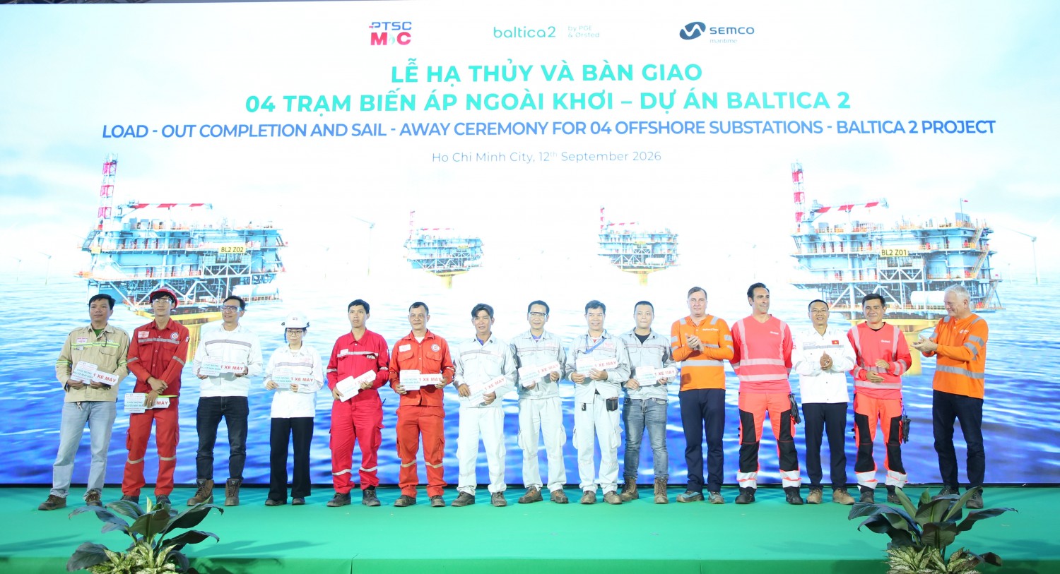 PTSC M&C xuất khẩu bốn trạm biến áp ngoài khơi Baltica 2 đến thị trường châu Âu