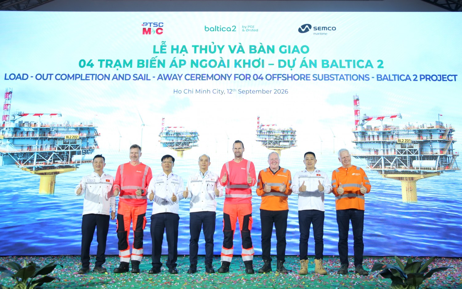 PTSC M&C xuất khẩu bốn trạm biến áp ngoài khơi Baltica 2 đến thị trường châu Âu