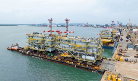 [VIDEO] PTSC M&C hạ thủy, bàn giao 4 trạm biến áp điện gió ngoài khơi dự án Baltica 2 sang châu Âu