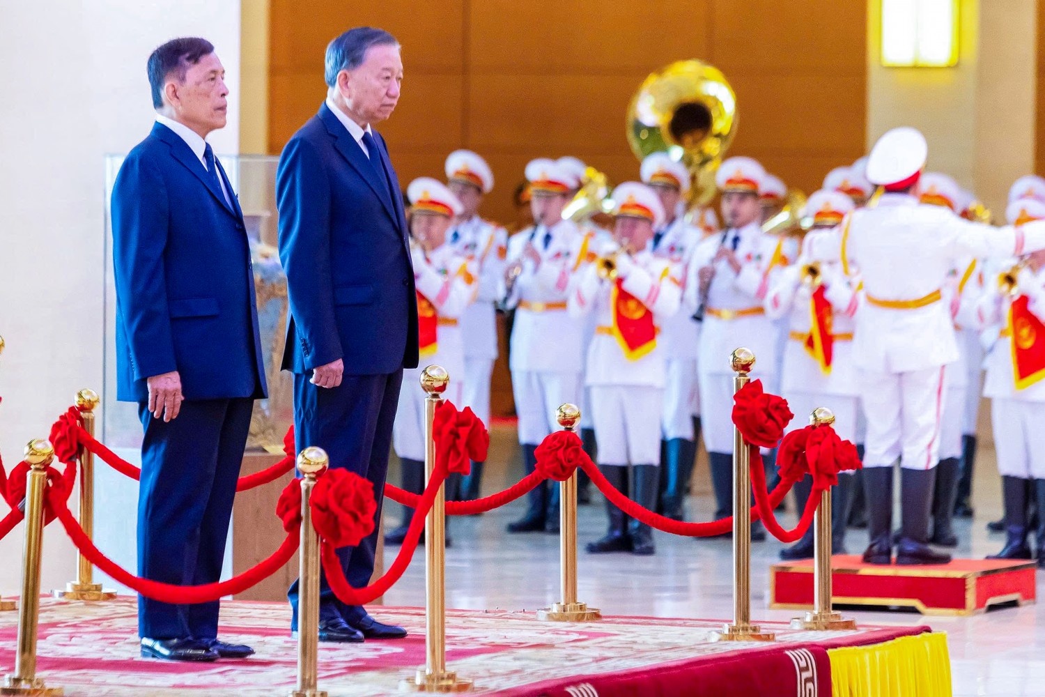 Tổng Bí thư, Chủ tịch nước Tô Lâm chủ trì Lễ đón chính thức Nhà vua Vương quốc Thái Lan và Hoàng hậu