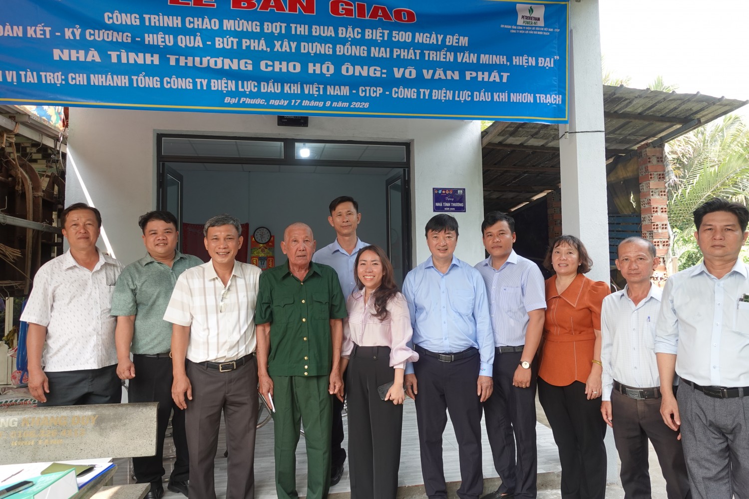 PV Power NT trao tặng, bàn giao nhà tình thương cho 3 gia đình khó khăn tại xã Đại Phước - Đồng Nai