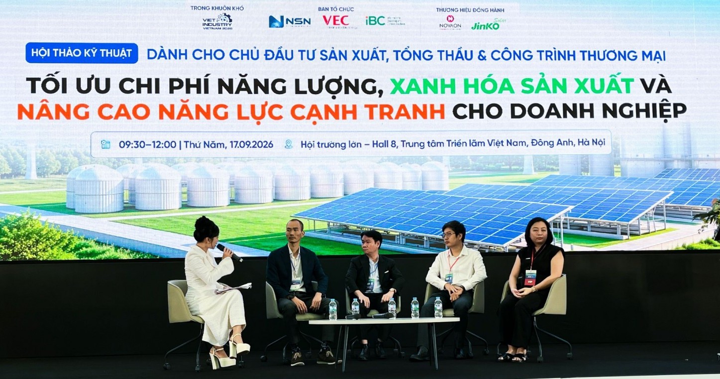 Novaon Energy chia sẻ giải pháp năng lượng cho doanh nghiệp tại Viet Industry 2026