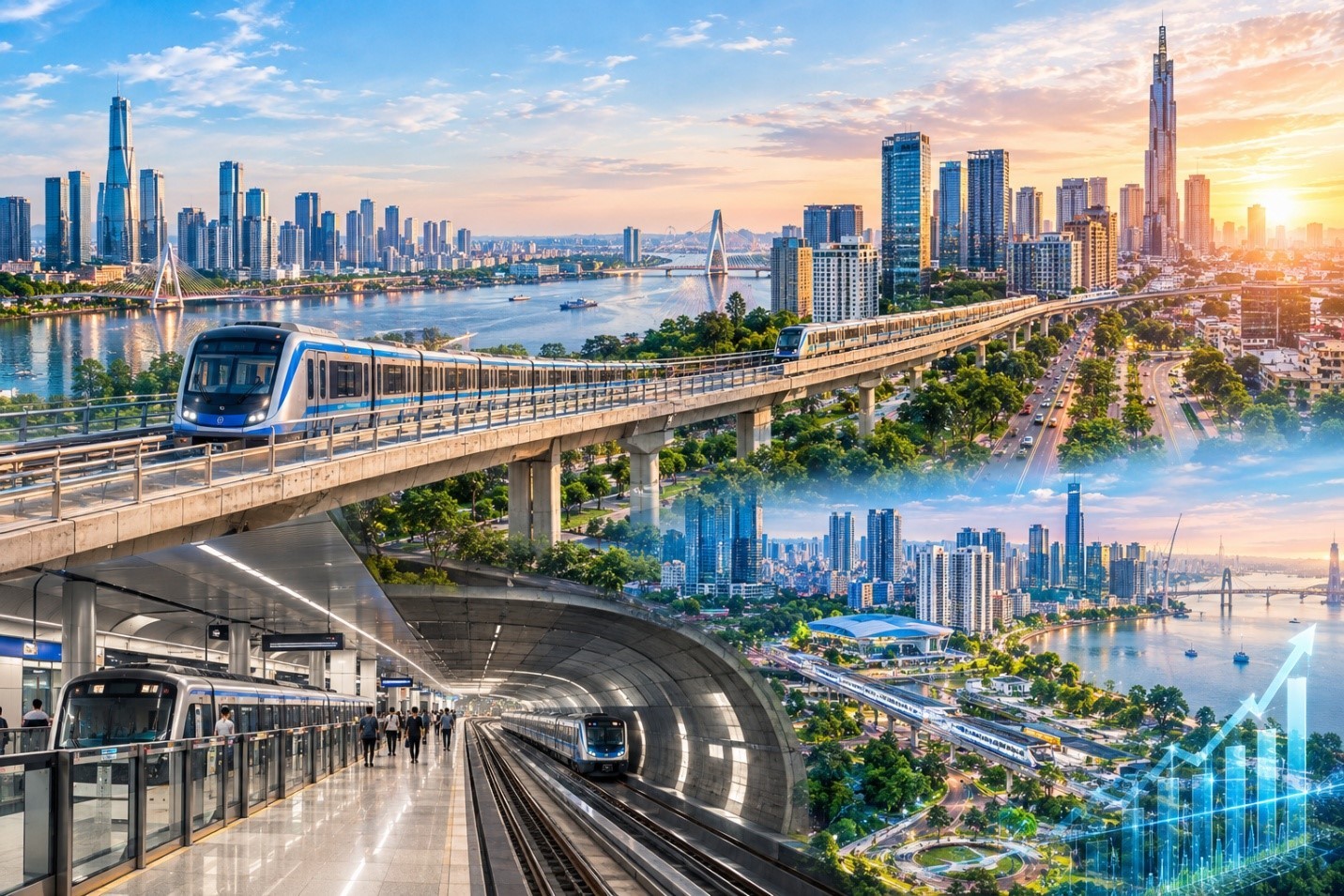 , đường sắt đô thị (metro) không còn được nhìn nhận đơn thuần là một dự án giao thông, mà đang dần trở thành một cấu phần quan trọng trong quá trình tổ chức lại không gian đô thị.