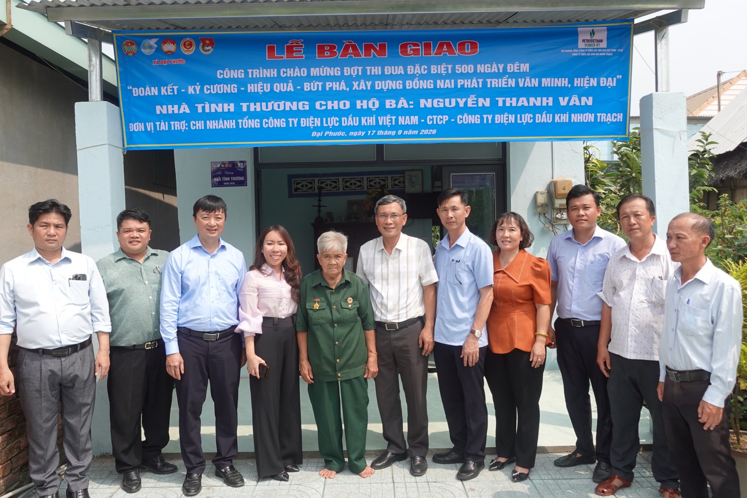 PV Power NT trao tặng, bàn giao nhà tình thương cho 3 gia đình khó khăn tại xã Đại Phước - Đồng Nai