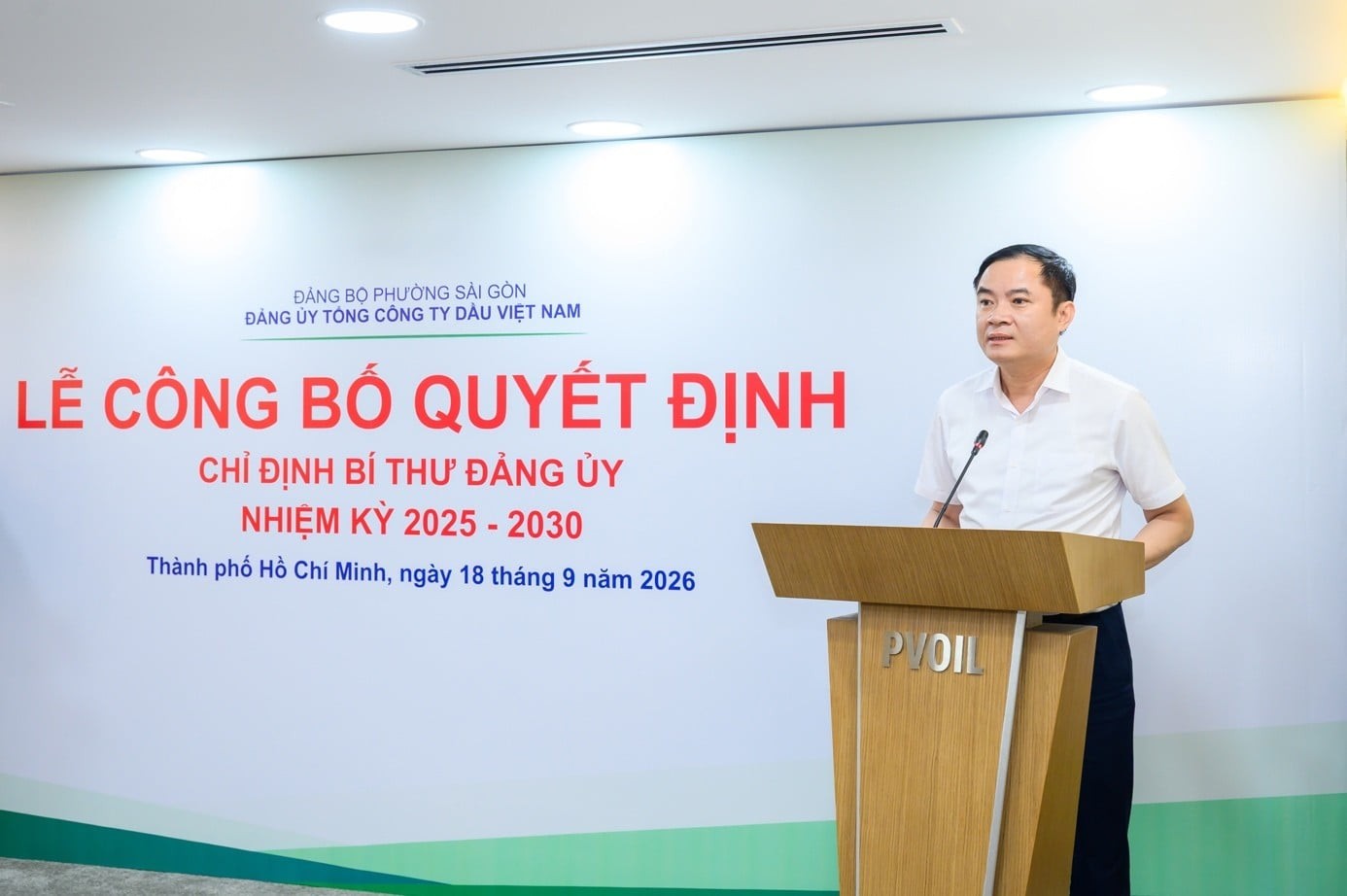 Đồng chí Dương Mạnh Sơn giữ chức Bí thư Đảng ủy PVOIL