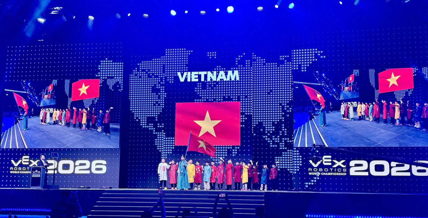 Đội tuyển Việt Nam tham gia thi đấu tại đấu trường robotics lớn nhất thế giới - VEX World Championship 2026. Đội tuyển Việt Nam tham gia thi đấu tại đấu trường robotics lớn nhất thế giới - VEX World Championship 2026.