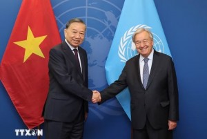 Tổng Bí thư, Chủ tịch nước Tô Lâm gặp Tổng Thư ký Liên Hợp Quốc António Guterres
