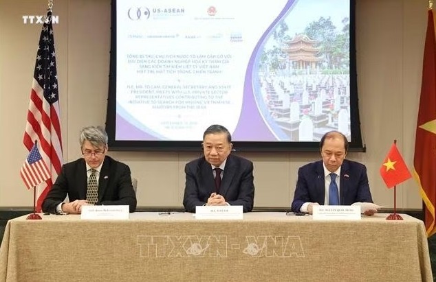 Tổng Bí thư, Chủ tịch nước Tô Lâm gặp các doanh nghiệp Hoa Kỳ, nghe báo cáo về Sáng kiến Tìm kiếm người Việt Nam mất tích trong chiến tranh