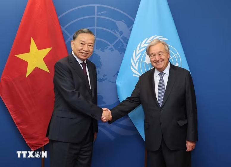 Tổng Bí thư, Chủ tịch nước Tô Lâm gặp Tổng Thư ký Liên Hợp Quốc António Guterres Tổng Bí thư, Chủ tịch nước Tô Lâm gặp Tổng Thư ký Liên Hợp Quốc António Guterres