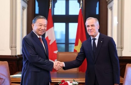 Tổng Bí thư, Chủ tịch nước Tô Lâm hội đàm với Thủ tướng Canada Mark Carney