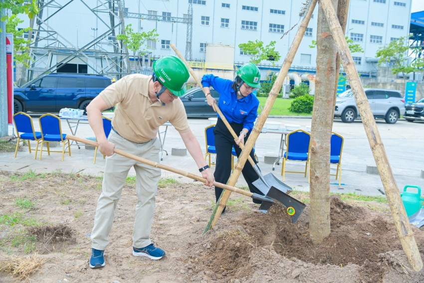 Vườn cây Công đoàn 2026: Góp phần tạo diện mạo xanh cho Nhà máy Nhiệt điện Thái Bình 2