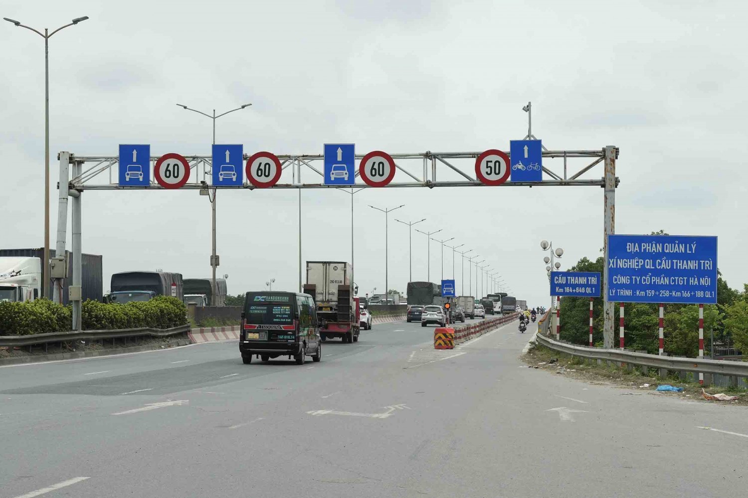 Hà Nội điều chỉnh giao thông cầu Thanh Trì