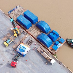 Thiết bị STG đầu tiên về công trường Long Phú 1