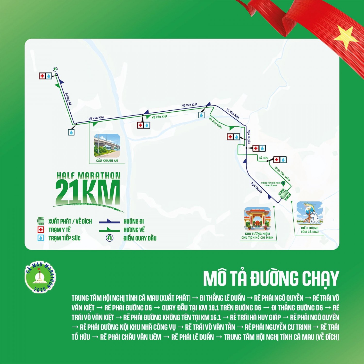 Cà Mau Marathon 2026 - Cúp PETROVIETNAM: 5 cự ly, 5 cách khám phá miền đất cực Nam Tổ quốc