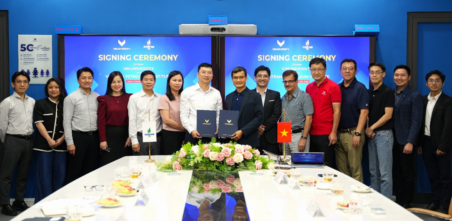 Trường Đại học VinUni và Viện Dầu khí Việt Nam ký kết MOU, mở rộng hợp tác trong nghiên cứu công nghệ số và chuyển dịch năng lượng VPI và VinUni hợp tác