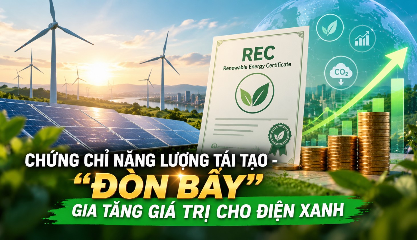 Chứng chỉ năng lượng tái tạo: "Đòn bẩy" gia tăng giá trị cho điện xanh