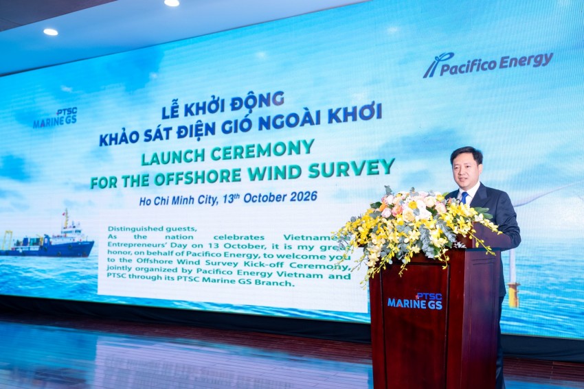 PTSC Marine G&S phối hợp cùng Pacifico Energy khởi động khảo sát hai dự án điện gió ngoài khơi tổng công suất 1,8 GW PTSC Marine G&S phối hợp cùng Pacifico Energy khởi động khảo sát hai dự án điện gió ngoài khơi tổng công suất 1,8 GW