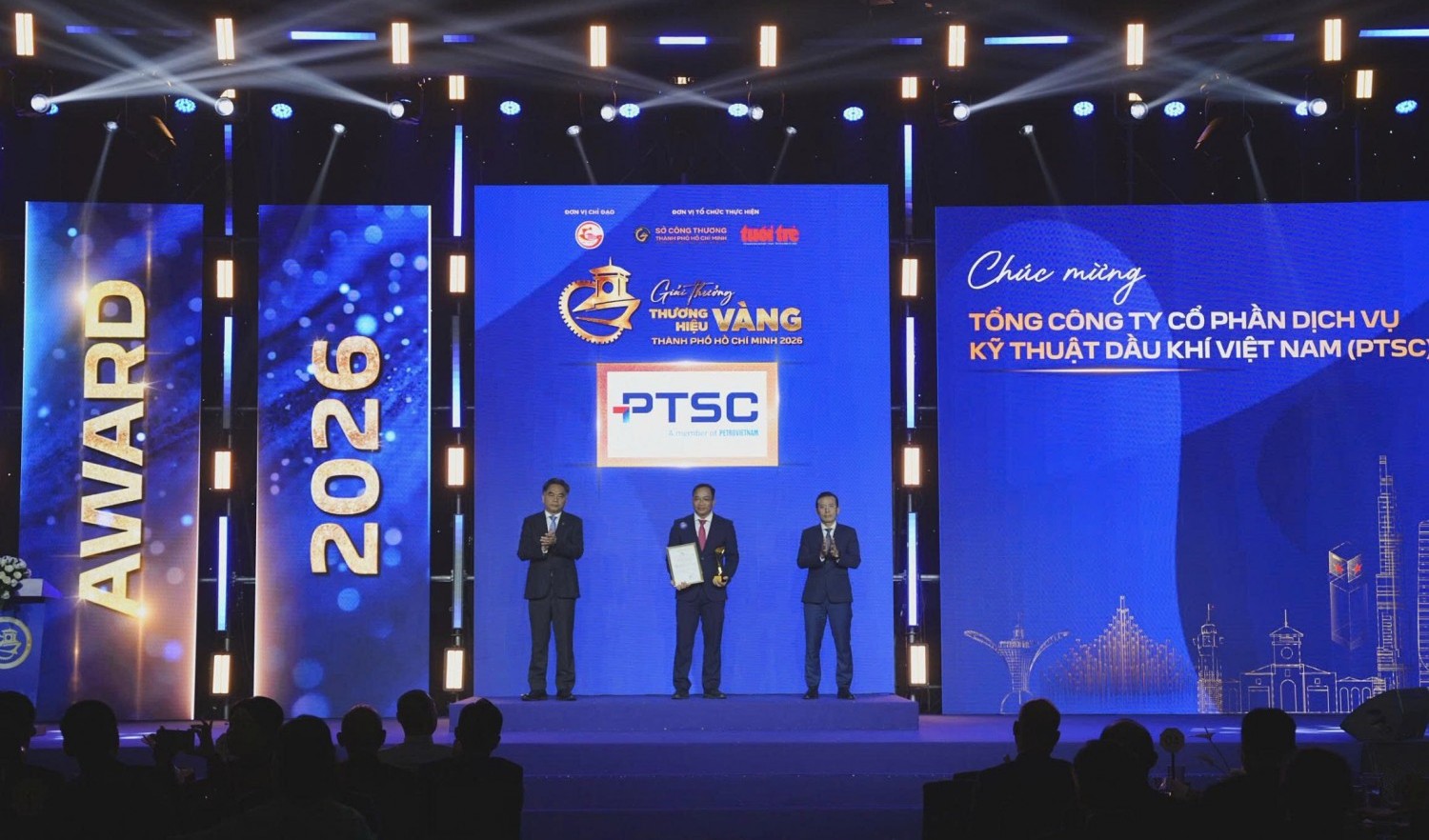 PTSC được vinh danh Thương hiệu Vàng TP HCM năm 2026
