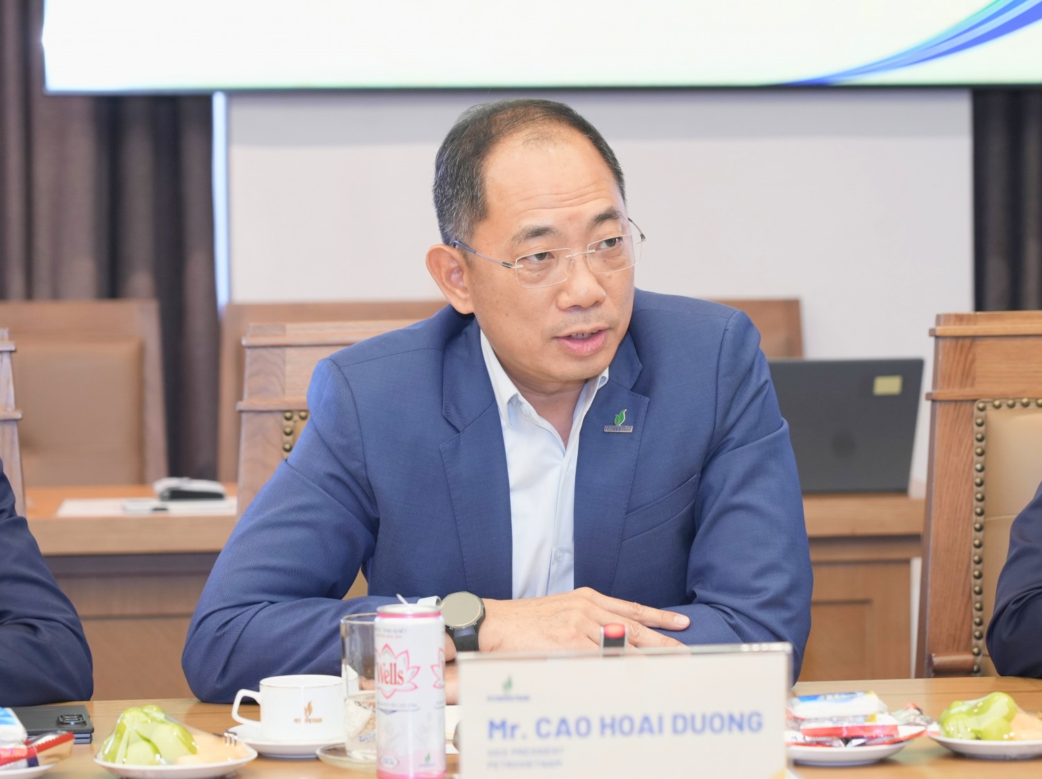 Phó Tổng Giám đốc PETROVIETNAM Cao Hoài Dương chia sẻ về quá trình PETROVIETNAM triển khai dự án Nhà máy điện hạt nhân Ninh Thuận 2. Phó Tổng Giám đốc PETROVIETNAM Cao Hoài Dương chia sẻ về quá trình PETROVIETNAM triển khai dự án Nhà máy điện hạt nhân Ninh Thuận 2.