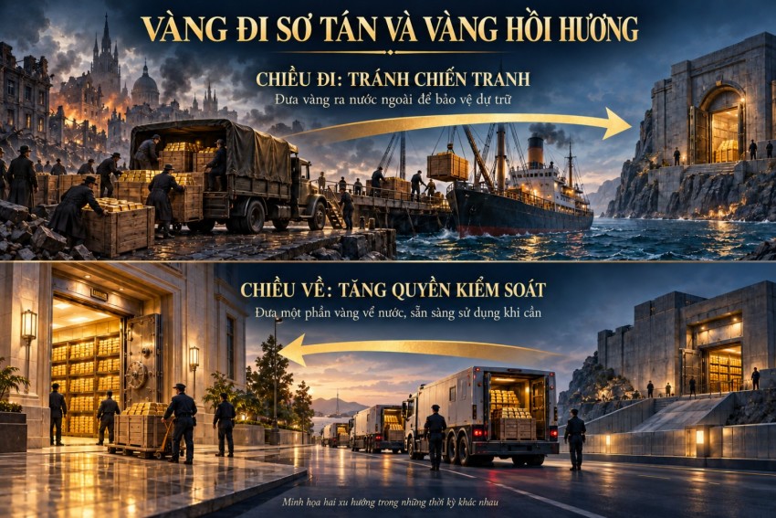 Khi các quốc gia bắt đầu gọi vàng trở về