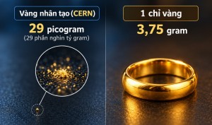 Vàng nhân tạo: Từ 29 phần nghìn tỷ gram đến tham vọng 500 tấn mỗi năm