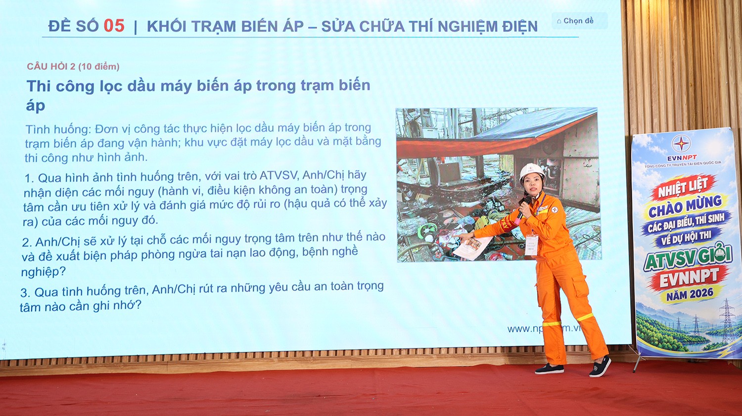 Trò chuyện với chị Trần Thị Thu Thanh: Từ giải Nhì An toàn vệ sinh viên giỏi cấp EVNNPT đến trách nhiệm giữ an toàn
