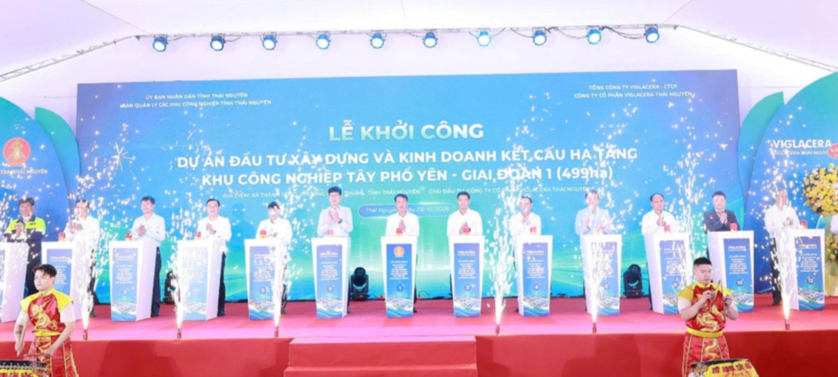 Điểm tin xây dựng - bất động sản ngày 30/10: Thái Nguyên khởi công khu công nghiệp gần 500 ha