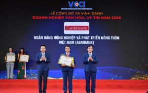 Agribank - Top 20 doanh nghiệp văn hóa uy tín có xếp hạng cao nhất năm 2026