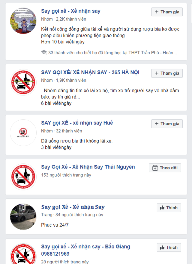 Nở rộ hội nhóm Facebook giúp dân nhậu 