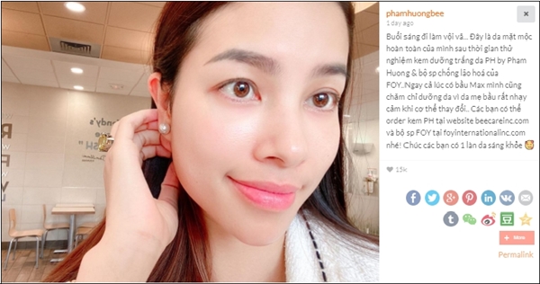 sao viet ngay 211 pham huong len tieng khi bi boc pr kem tron cam su dung o viet nam