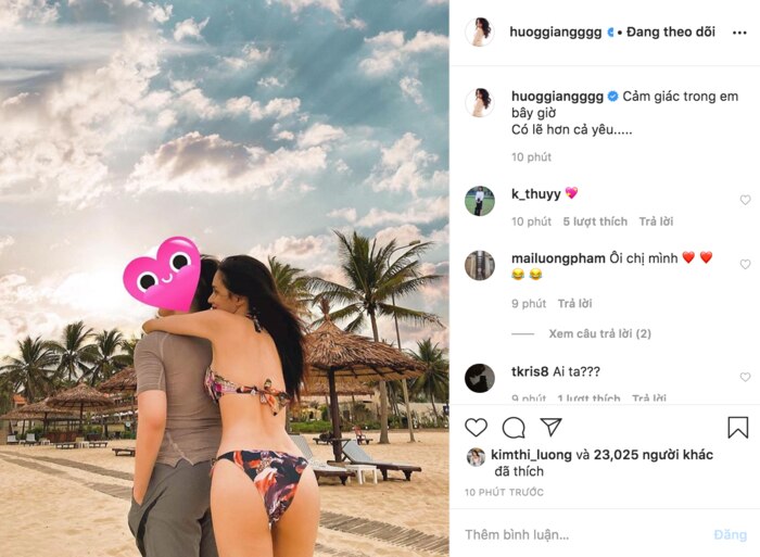 sao viet ngay 23 hoa hau huong giang cong khai nguoi yeu moi giua dem khuya
