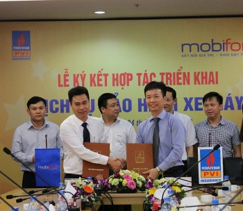 Bảo hiểm PVI và Mobifone ra mắt dịch vụ bảo hiểm xe máy cho chủ thuê bao Mobifone