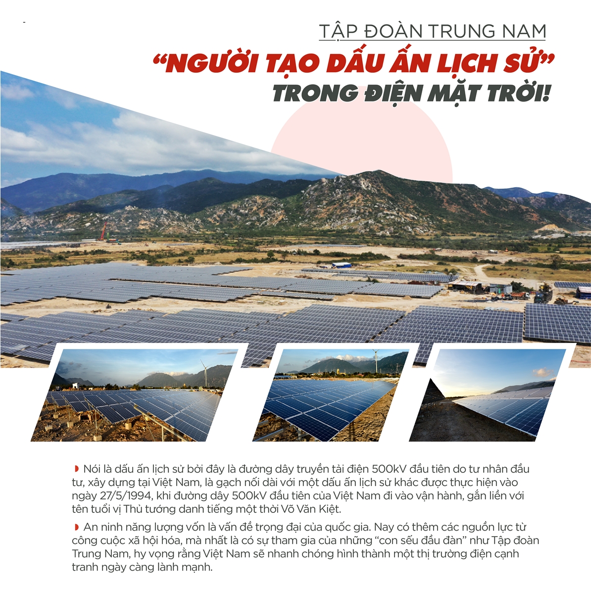 Tập đoàn Trung Nam   “Người tạo dấu ấn lịch sử” trong điện mặt trời!