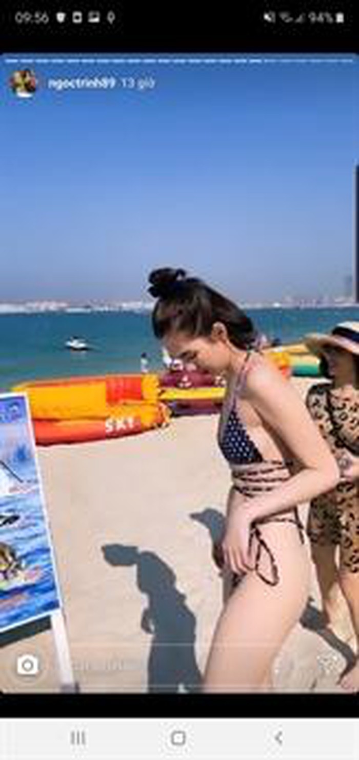sao viet ngay 3012 sang dubai dien bikini ngoc trinh lo loat diem xau tren co the