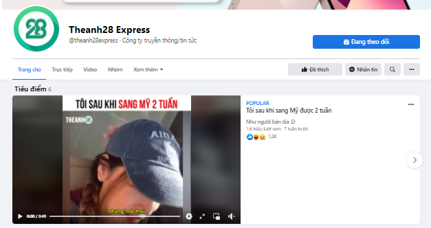 Cập nhật tin tức liên tục, chính xác cùng nhiều thông điệp ý nghĩa qua Fanpage Theanh28 Express