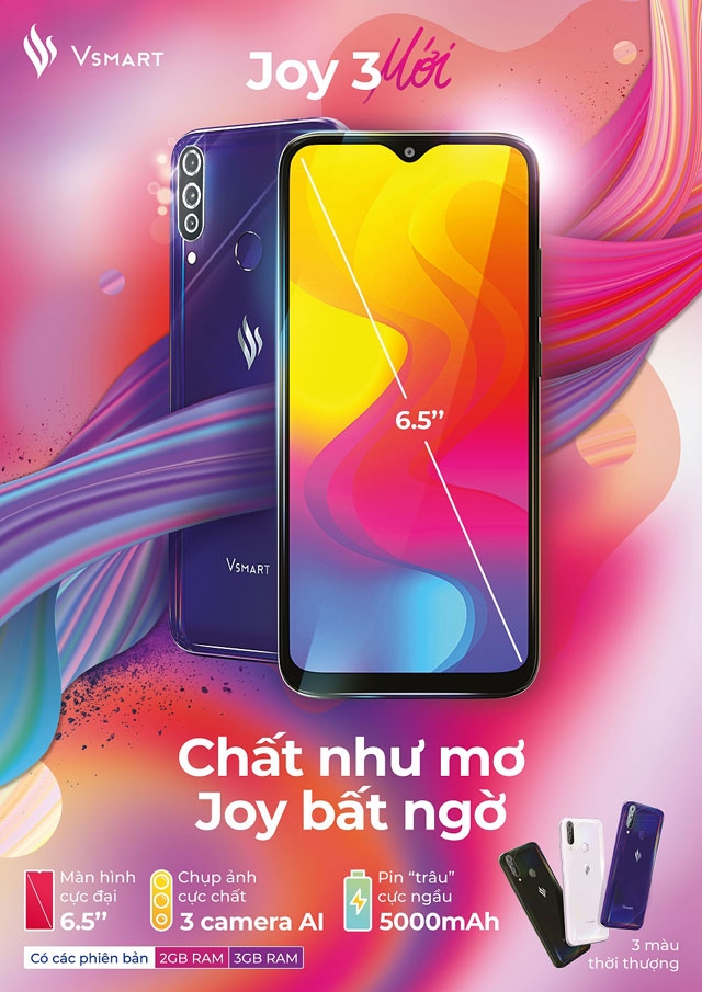 vingroup ra mat vsmart joy 3 chat nhu mo trong phan khuc 2 trieu