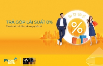 Mua hàng trả góp 0% với thẻ tín dụng quốc tế PVcomBank
