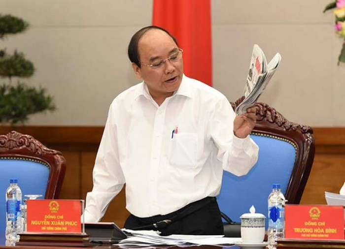 thu tuong chu tri hop thuong truc chinh phu ve thuc hien luat doanh nghiep va luat dau tu