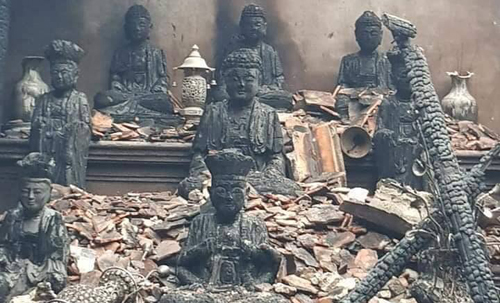 chua co o ha noi chay rui thiet hai 700 trieu dong