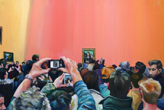 [Chùm ảnh] Nữ họa sĩ lần đầu đến thăm Mona Lisa