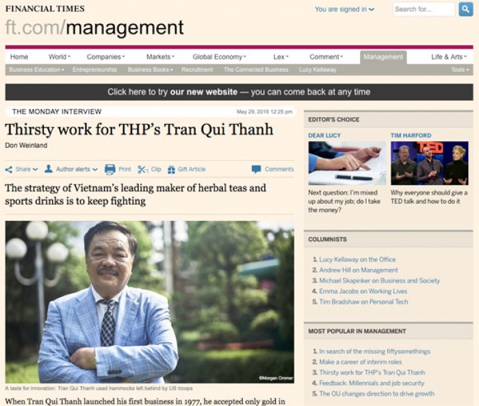 Financial Times viết về tuổi thơ trong trại mồ côi  của một doanh nhân VN