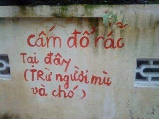 Một kiểu chống đổ rác... bằng lời!