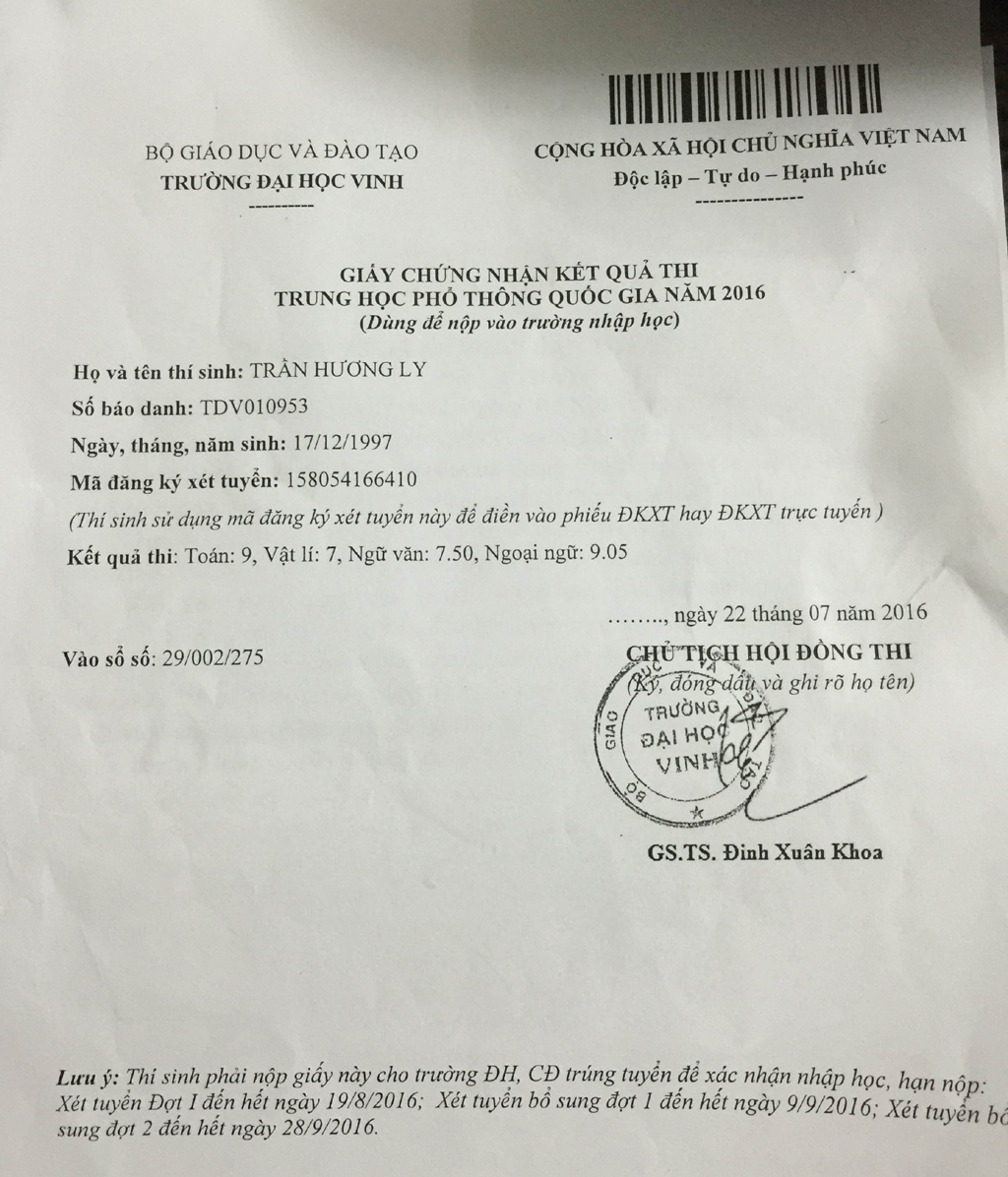 bi tu choi vao hoc nganh cong an thi sinh viet don keu cuu