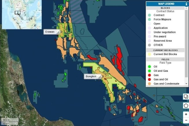 chevron pttep canh tranh trong phien dau gia dau mo cua thai lan